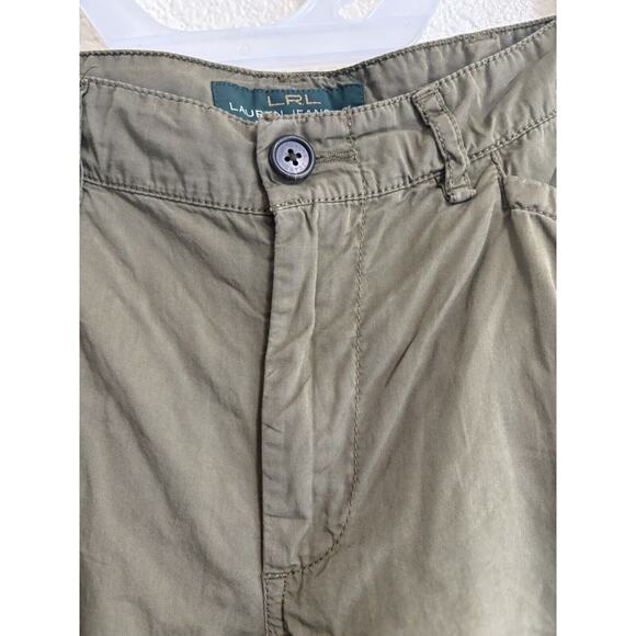 LRL Lauren Jeans Co Size 10 100% Cotton Pants Hiking Outdoors Green Goblincore - Picture 5 of 10